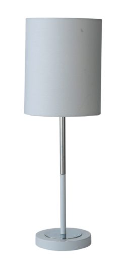 Hygena - Chrome - Table Lamp - White